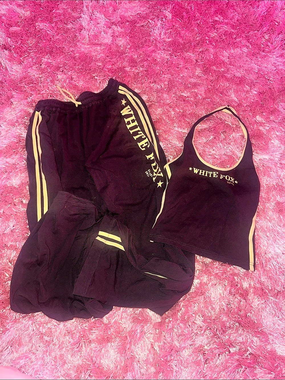 White Fox Black Athletic Set